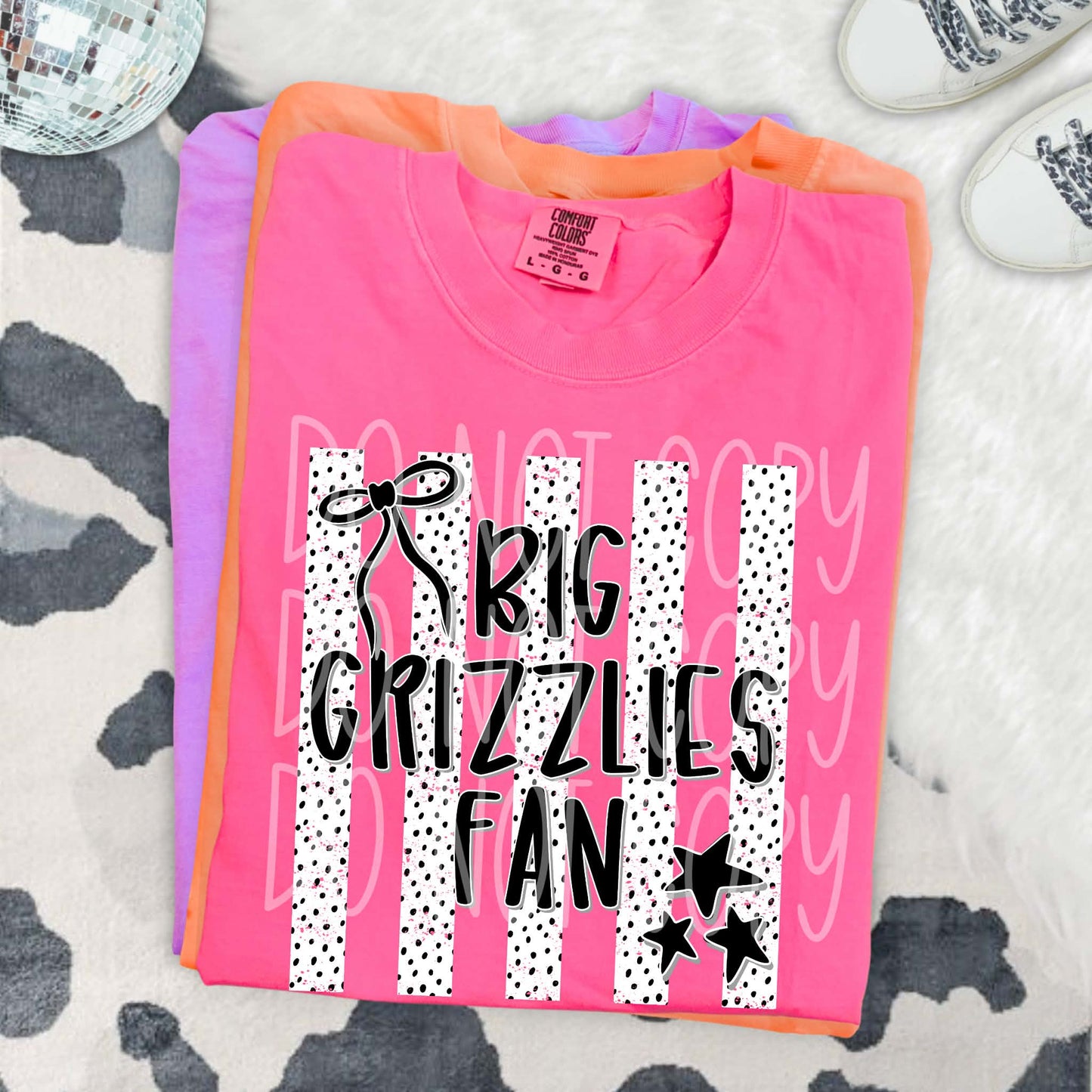 Big Grizzlies Fan PNG Design