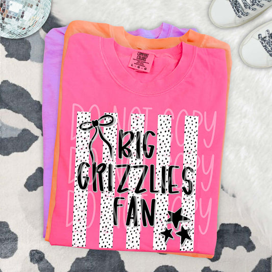 Big Grizzlies Fan PNG Design