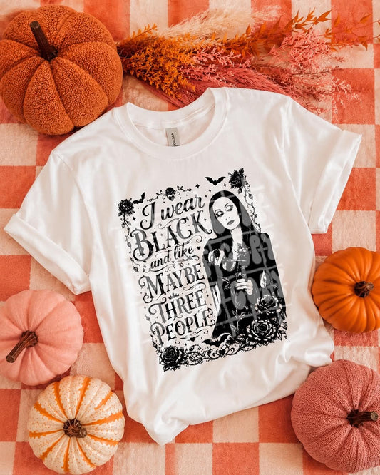 I Wear Black PNG Design