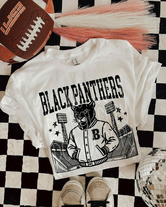 Black Panthers Letterman PNG Design
