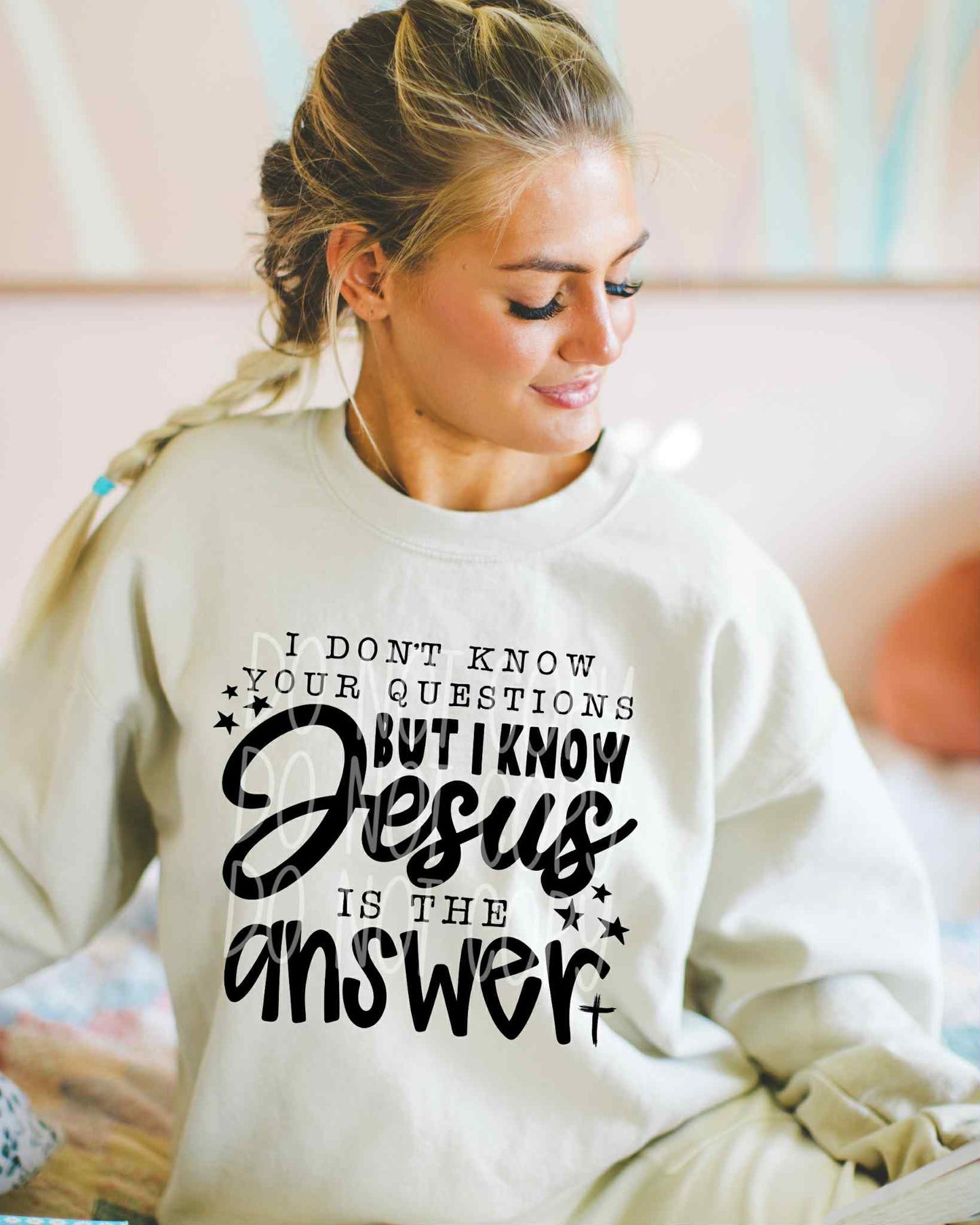 Jesus Is The Answer PNG DESIGN