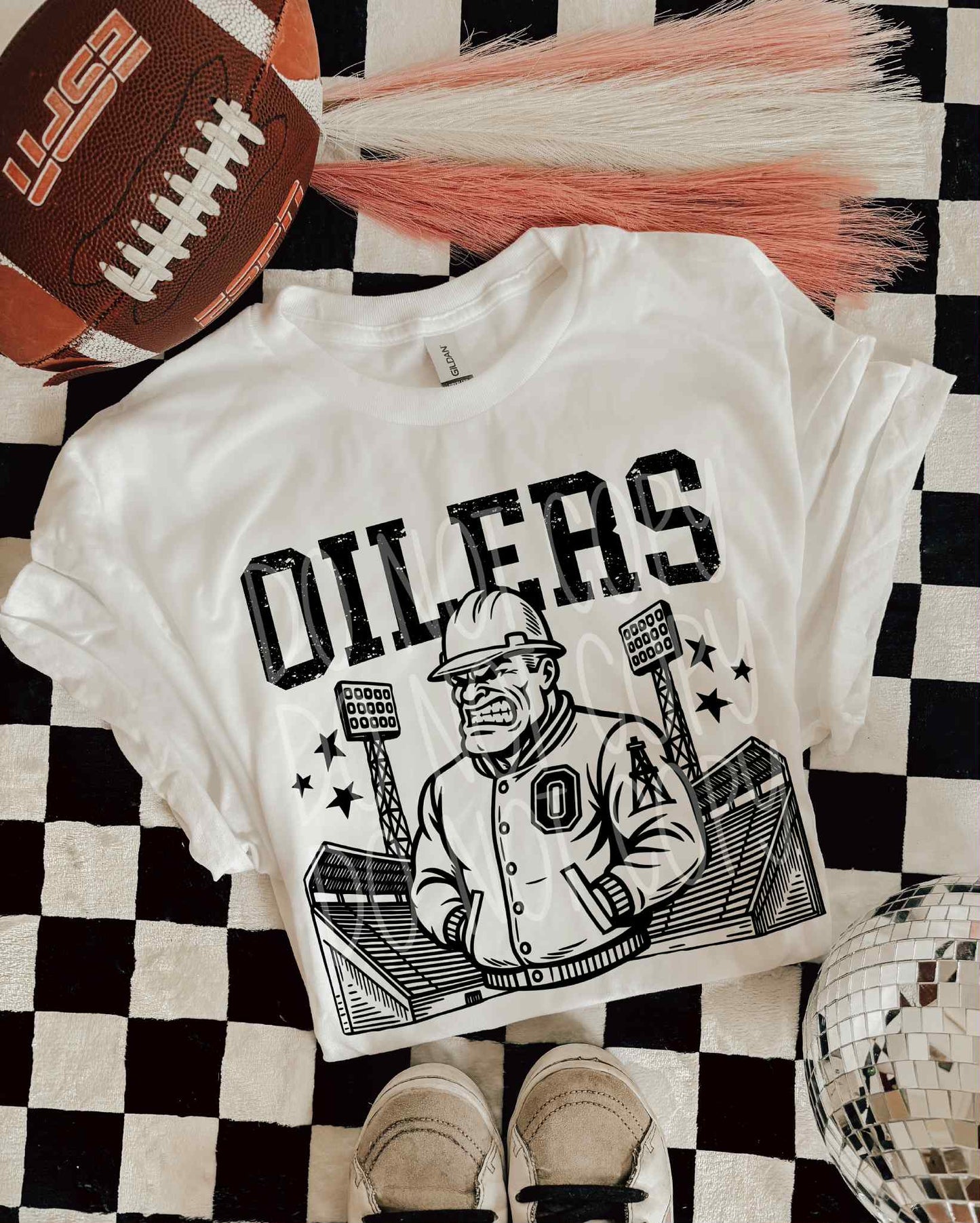 Oilers Letterman PNG Design