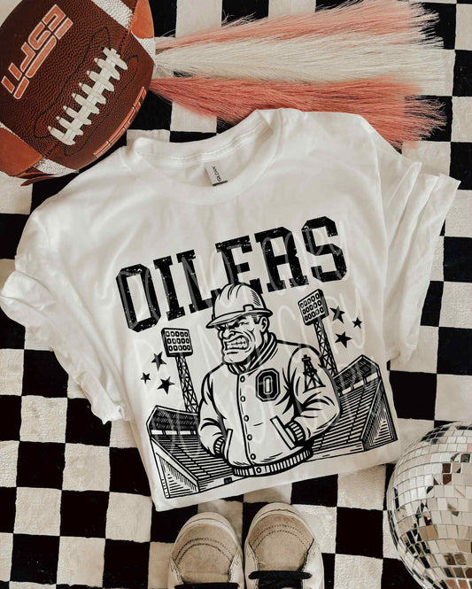 Oilers Letterman PNG Design