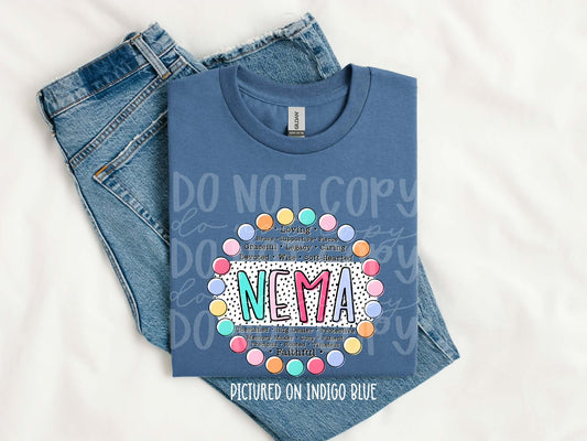 Nema Words PNG Design
