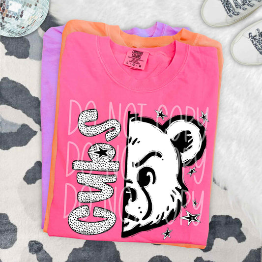 Cubs BW Dottie's PNG Design