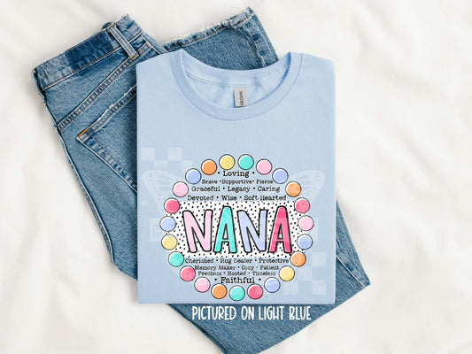 Nana Words PNG Design