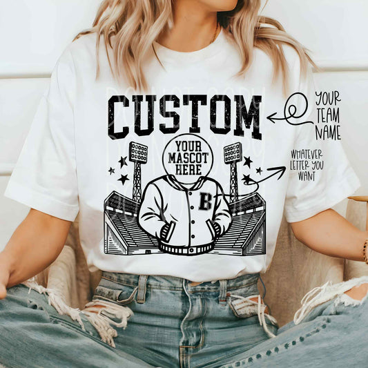 CUSTOM Letterman Mascot PNG Design