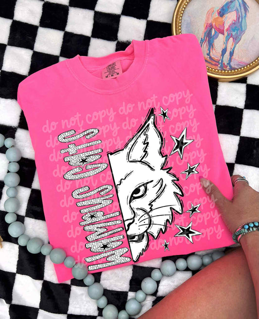 Wampus Cats BW Dottie's PNG Design