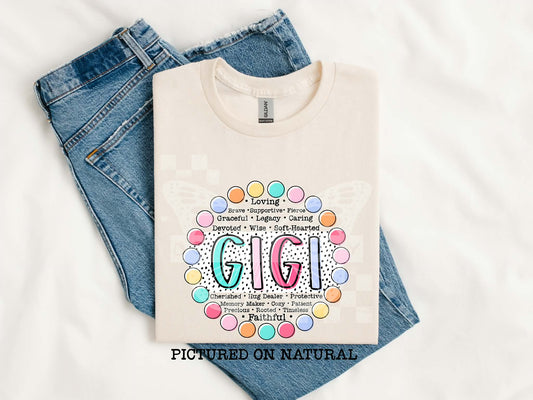Gigi Words PNG Design