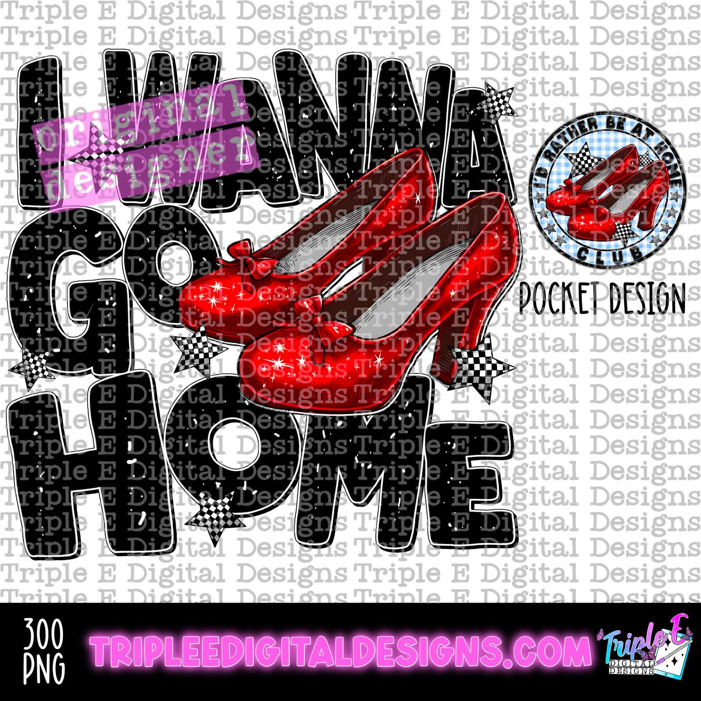 I Wanna Go Home PNG Design