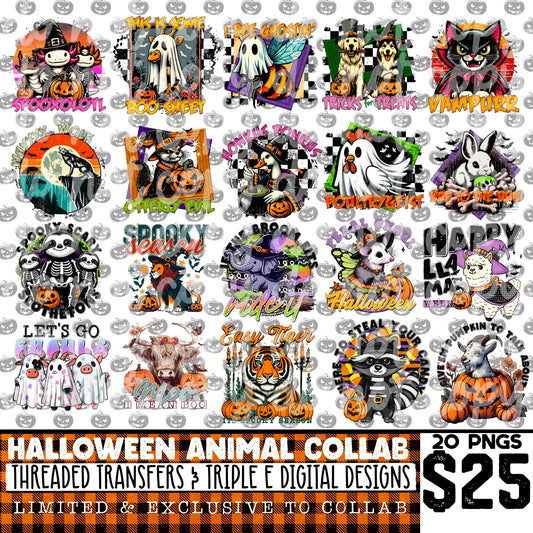 Halloween Animal Collab w/ Threaded Transfers