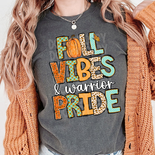 Fall Vibes & Warrior Pride PNG Design