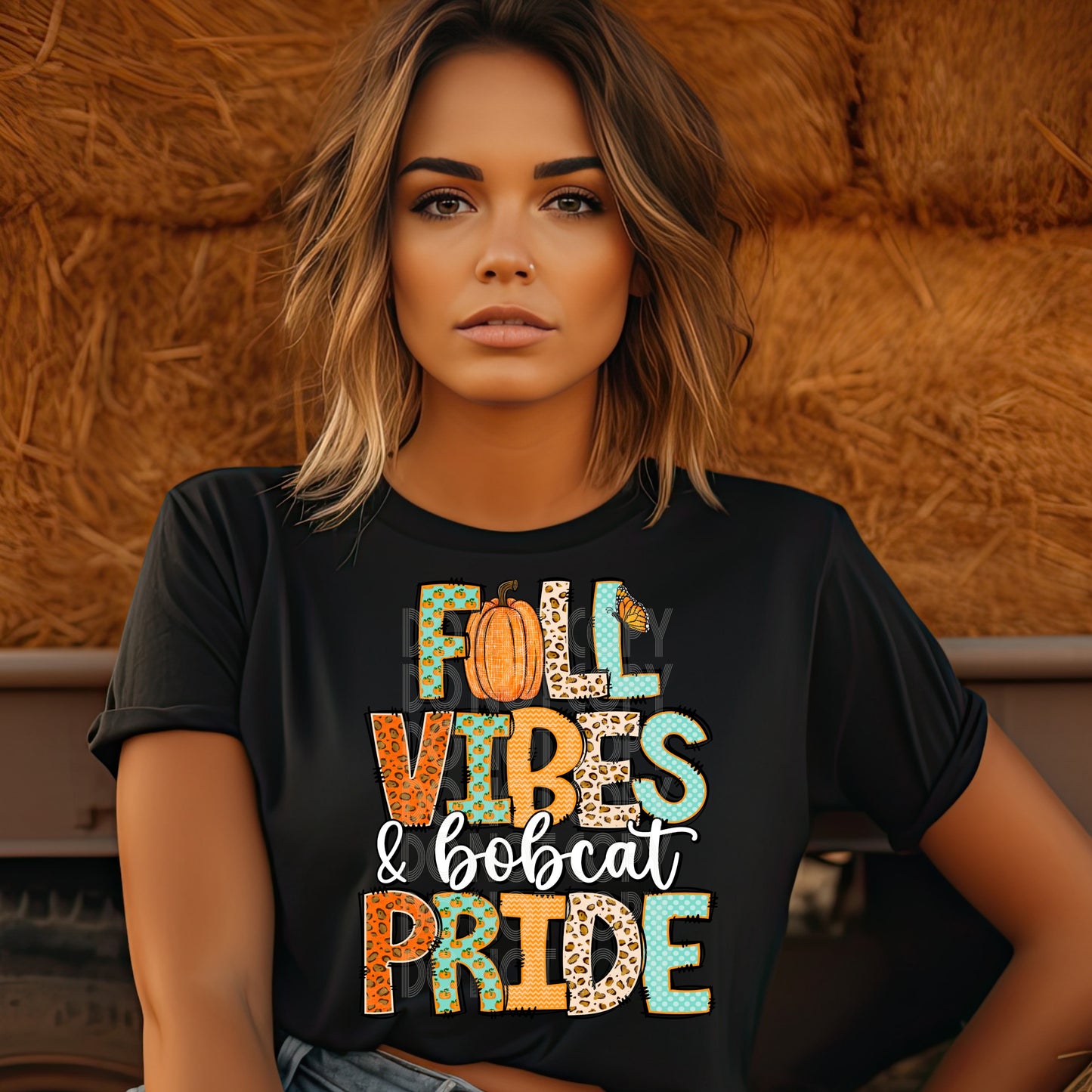 Fall Vibes & Bobcat Pride PNG Design