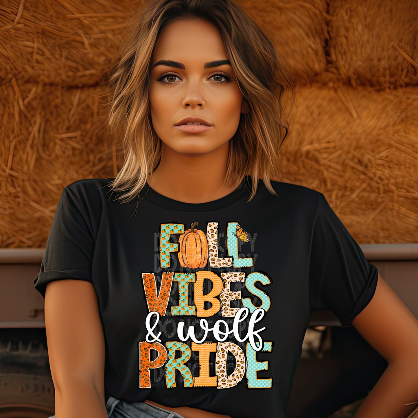 Fall Vibes & Wolf Pride PNG Design