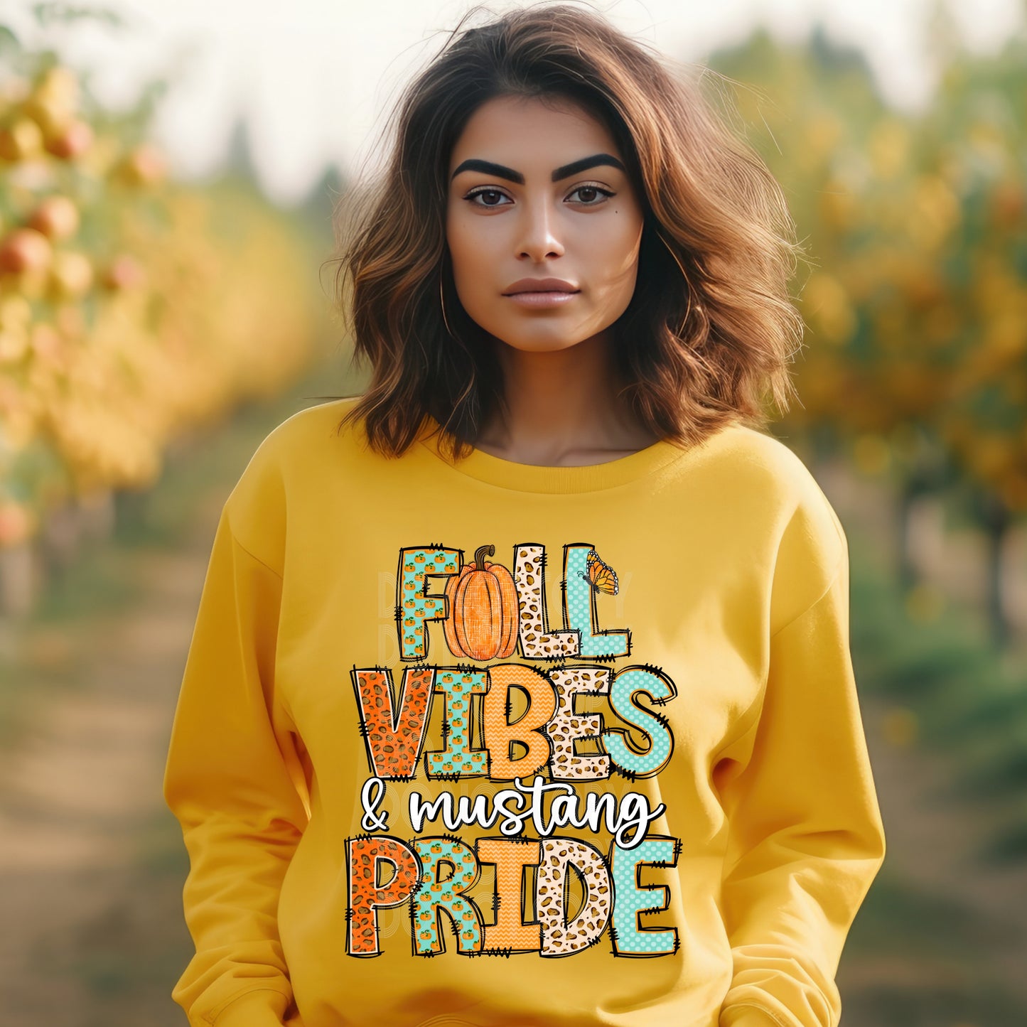 Fall Vibes & Mustang Pride PNG Design