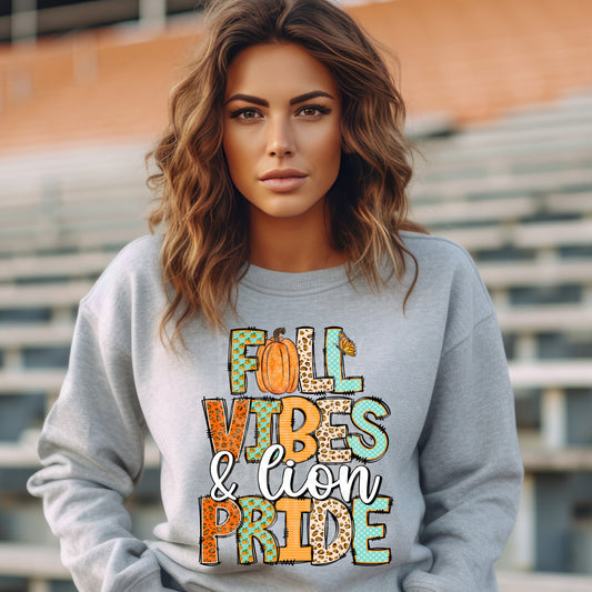 Fall Vibes & Lion Pride PNG Design