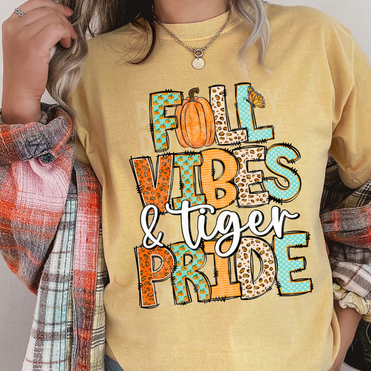 Fall Vibes & Tiger Pride PNG Design