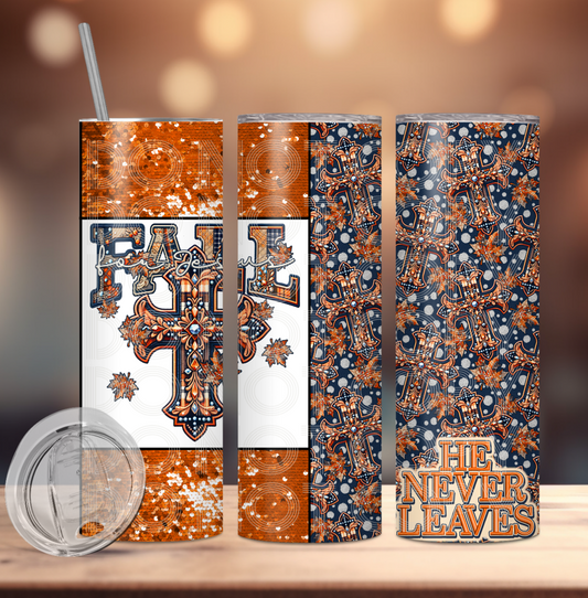 Fall For Jesus Tumbler PNG Design