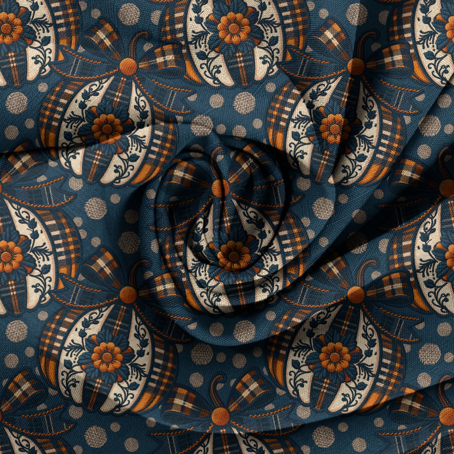 Plaid Pumpkin Seamless PNG Design