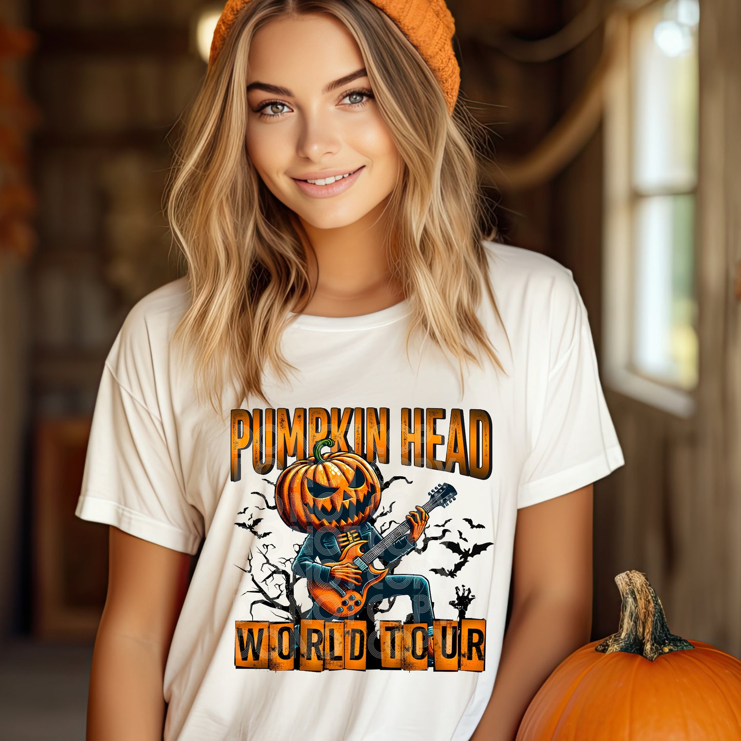 Pumpkin Head World Tour PNG Design