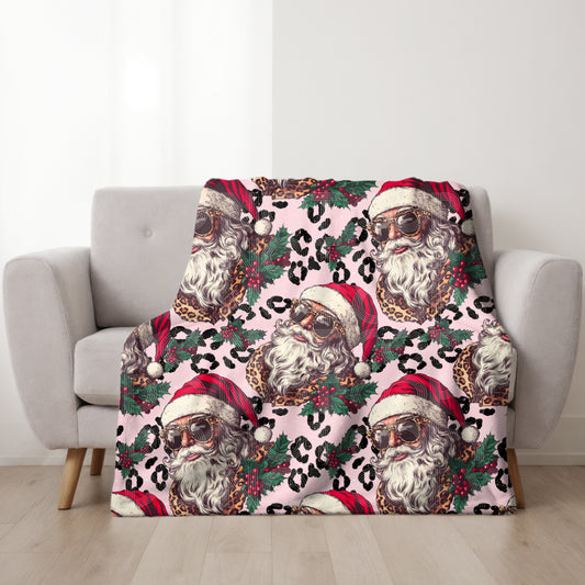 Leopard Santa Seamless PNG Design