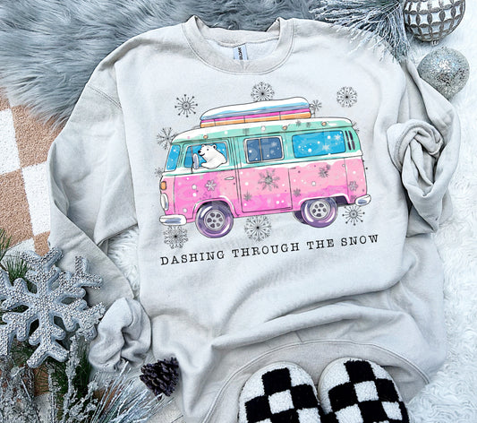 Dashing Through The Snow PNG Design