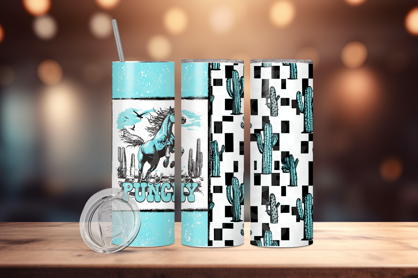 Just A Little Bit Punchy Tumbler PNG Design