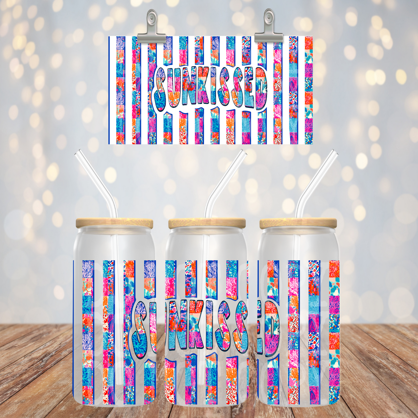 Sunkissed 16oz Libbey PNG Design