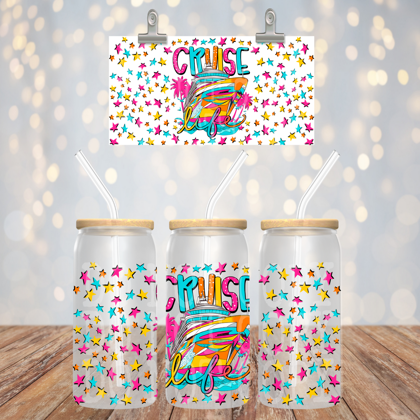 Cruise Life 16oz Libbey PNG Design