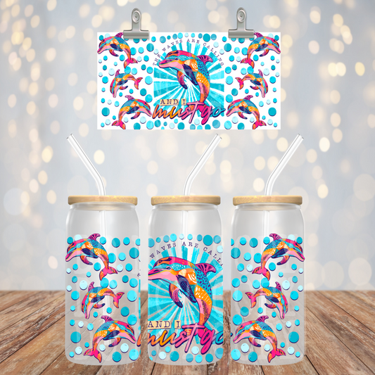 The Waves Are Calling 16oz Libbey PNG Design