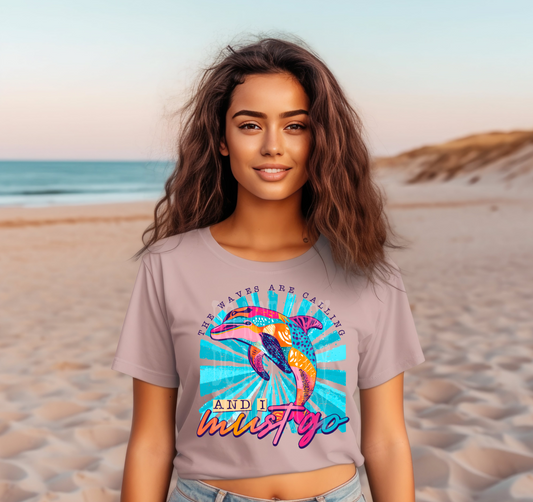 The Waves Are Calling PNG Design