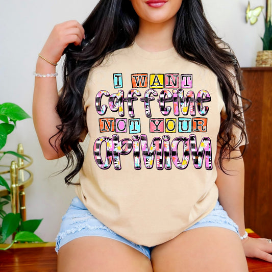 I Want Caffeine PNG Design