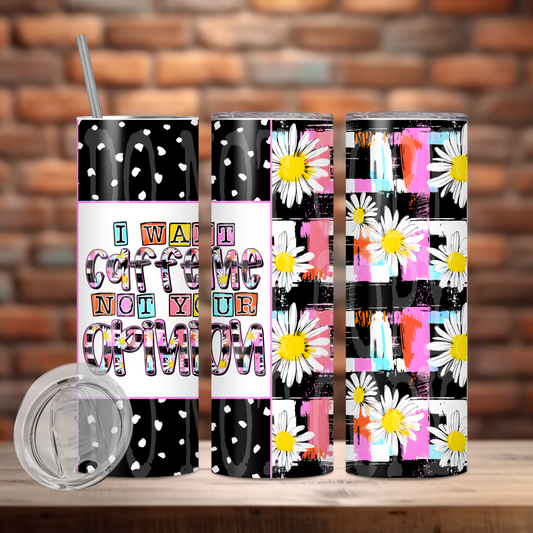 I Want Caffeine Tumbler PNG Design