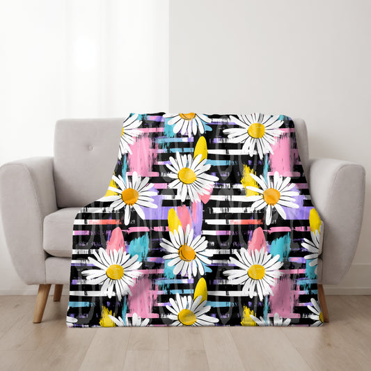 Daisies And Stripes Seamless PNG Design