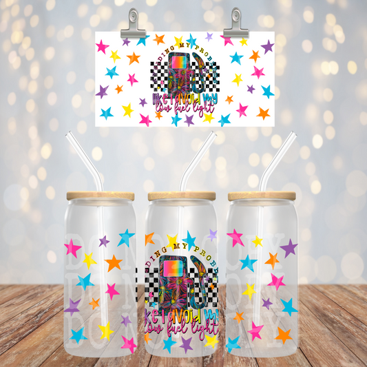 Avoiding My Problems 16oz Libbey PNG Design