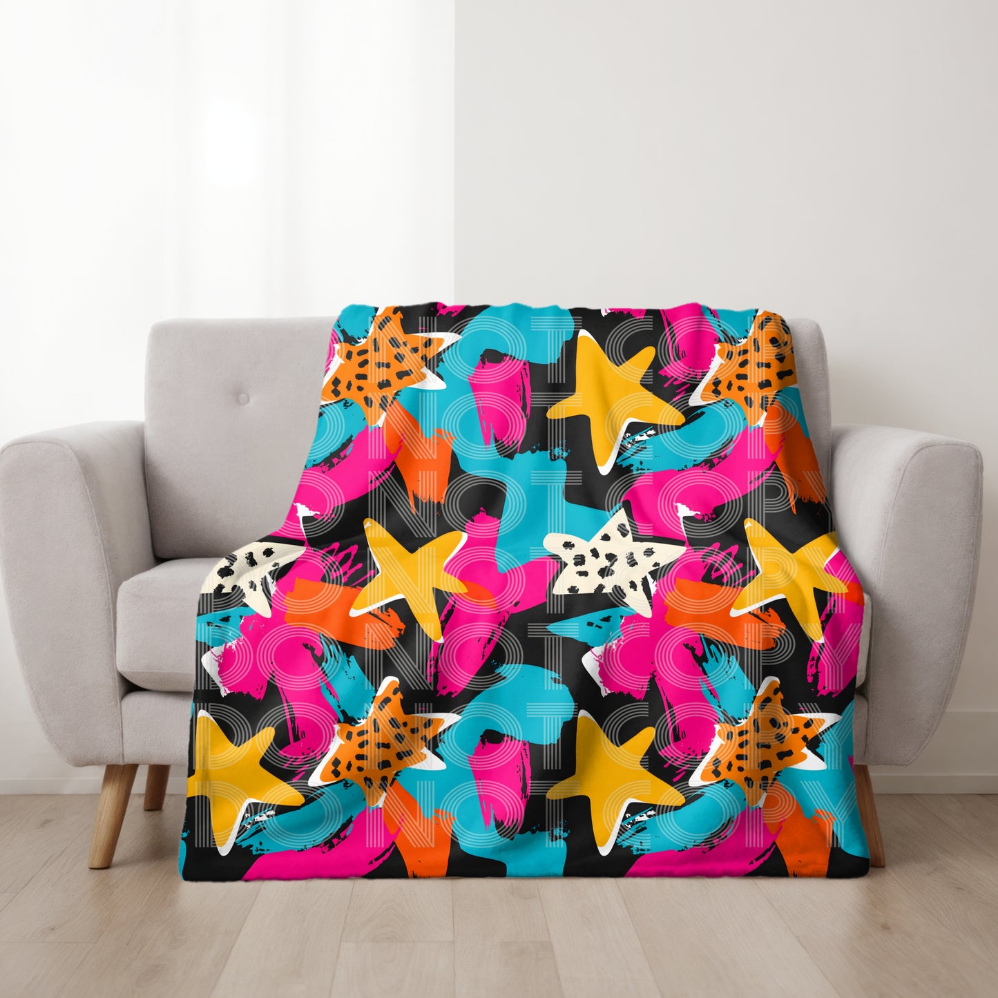 Stars And Brushstrokes Seamless PNG Design