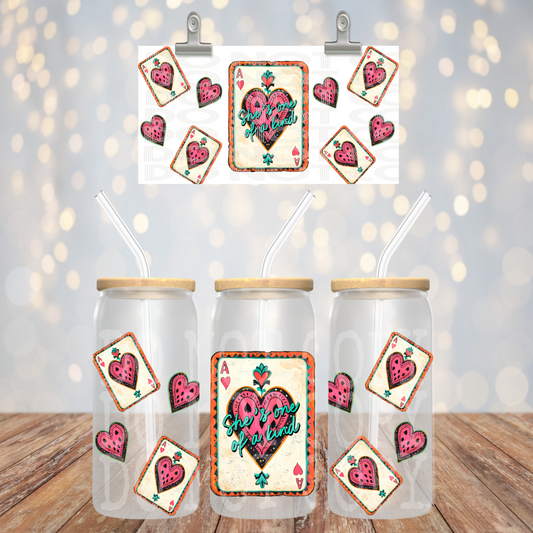 She's One Of A Kind 16oz Libbey PNG Design