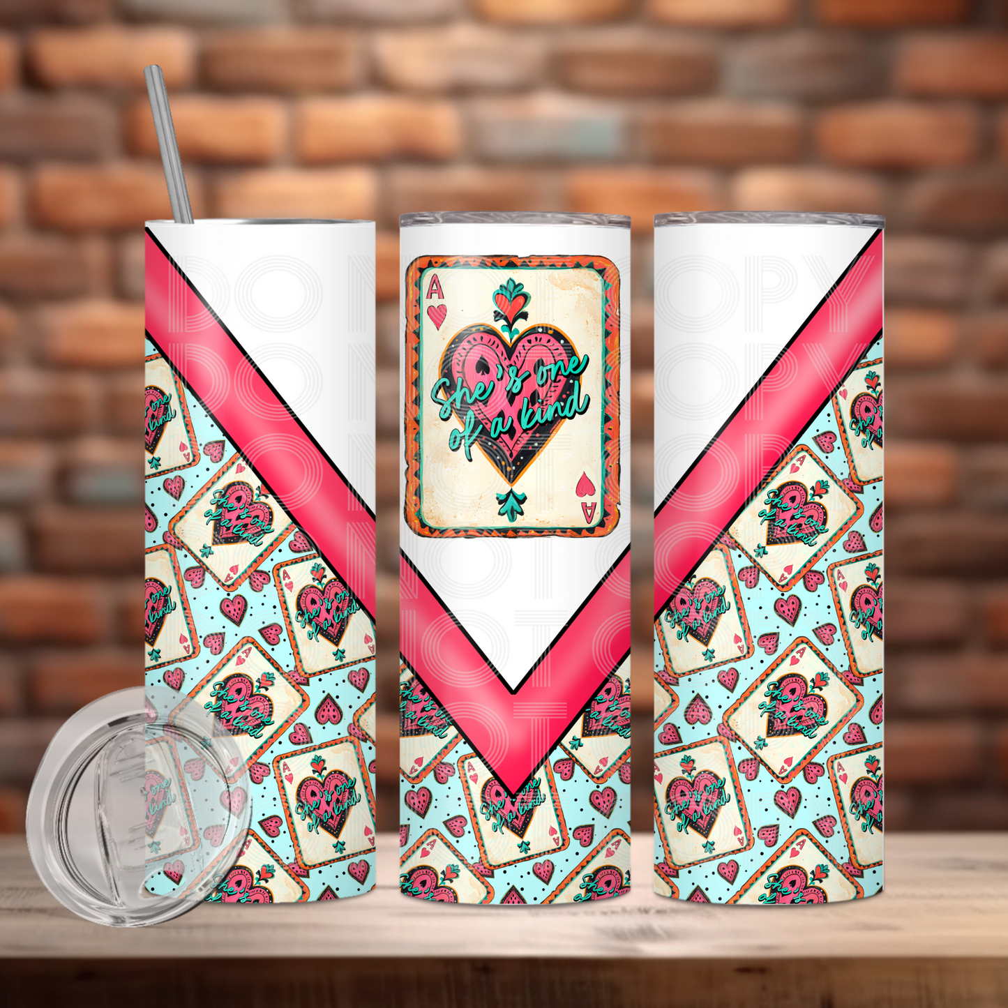 She's One Of A Kind Tumbler PNG Design