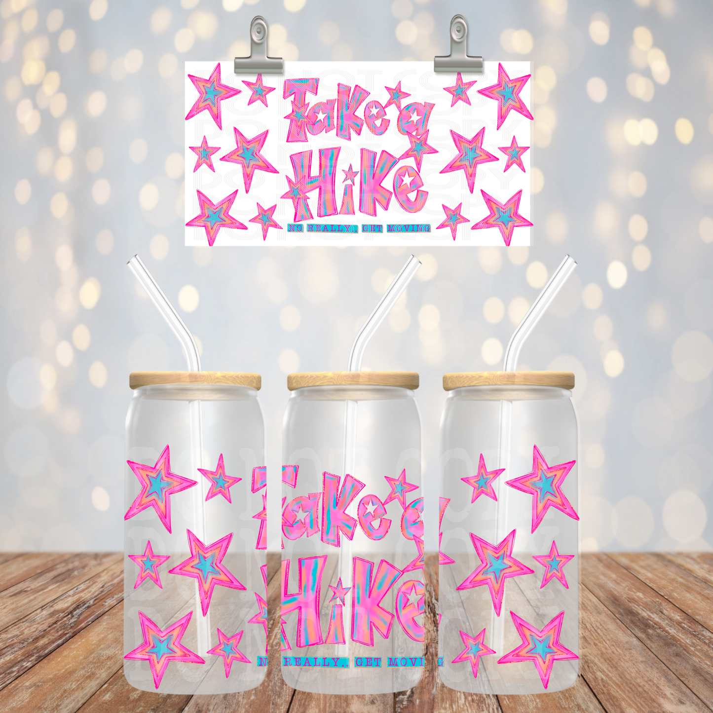 Take A Hike 16oz Libbey PNG Design