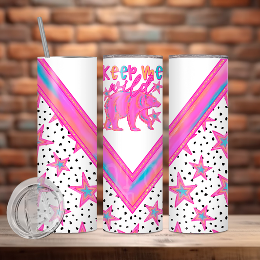 Keep Me Wild Tumbler PNG Design