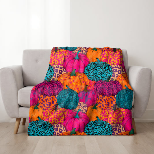 Funky Pumpkins Seamless PNG Design