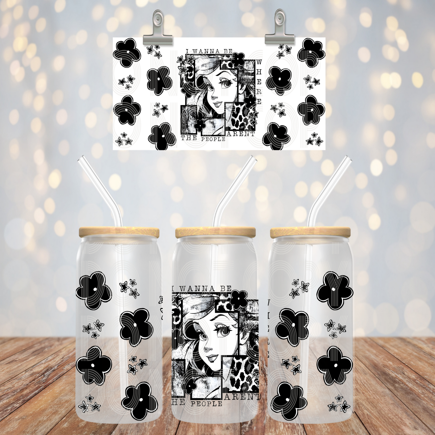 I Wanna Be 16oz Libbey PNG Design