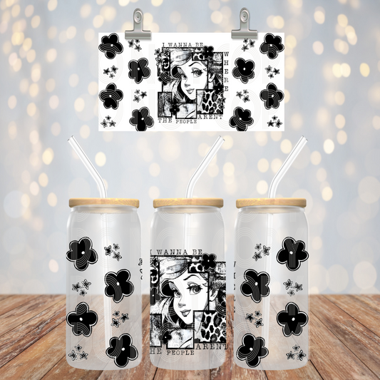 I Wanna Be 16oz Libbey PNG Design