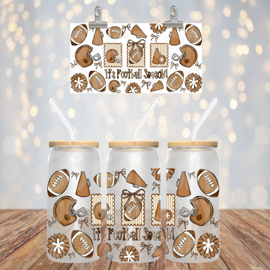 It's Football Season 16oz Libbey PNG Design
