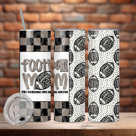 Football Mom Tumbler PNG Design