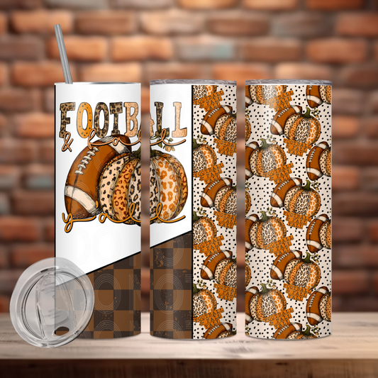 Football And Fall Tumbler PNG Design