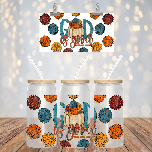 God Is Good 16oz Libbey PNG Design