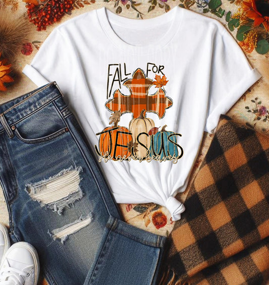 Fall For Jesus PNG Design