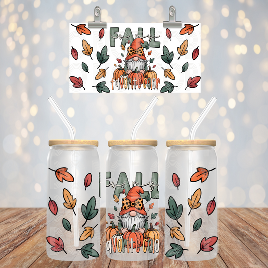 Fall Is My Favorite Color 16oz Libbey PNG Design