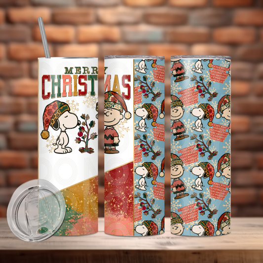 Merry Christmas Tumbler PNG Design